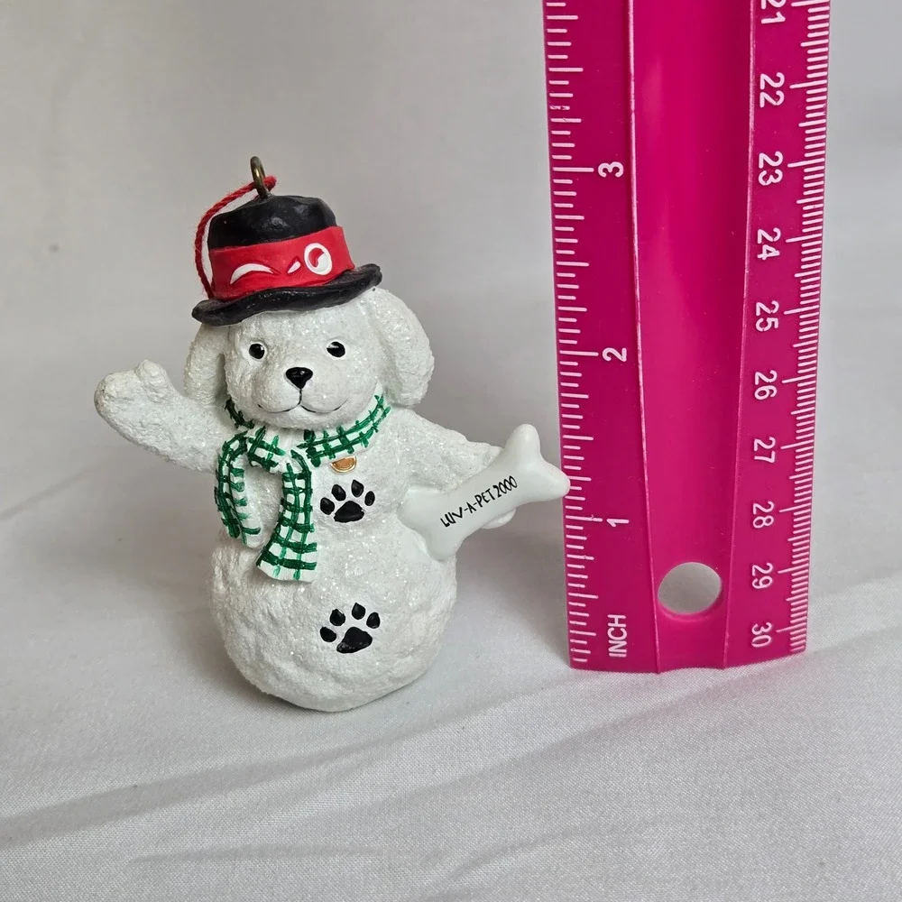 Pet Holiday Luv-A-Pet 2000 Snow Puppy Dog Christmas Ornament‎ & Box Vintage Y2K